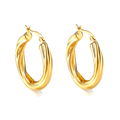Round twist earrings 4.7*29.5mm