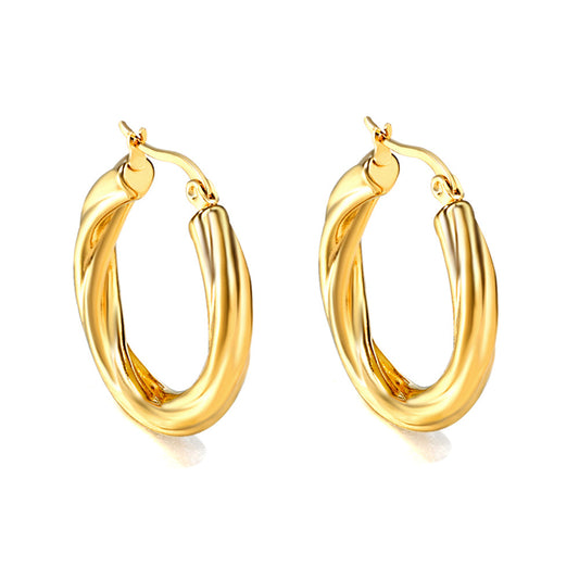 Round twist earrings 4.7*29.5mm