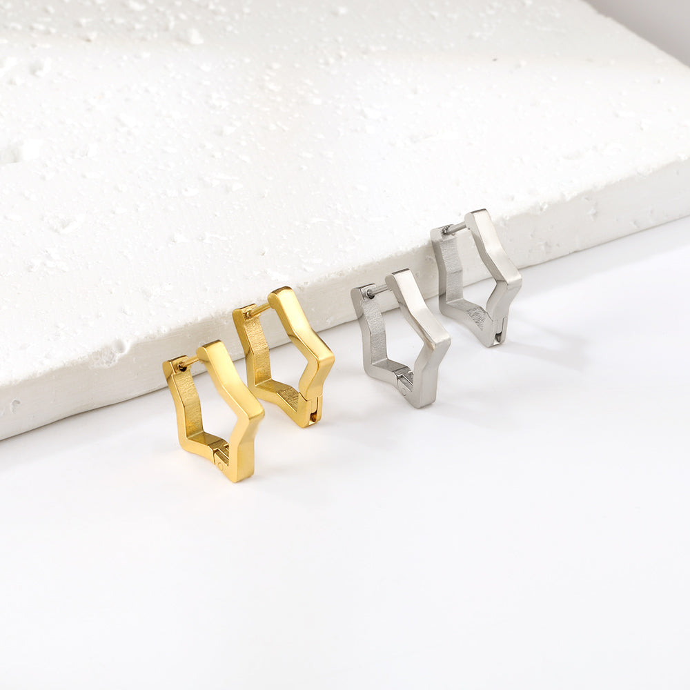 Star earrings 2.8*18*17.7mm