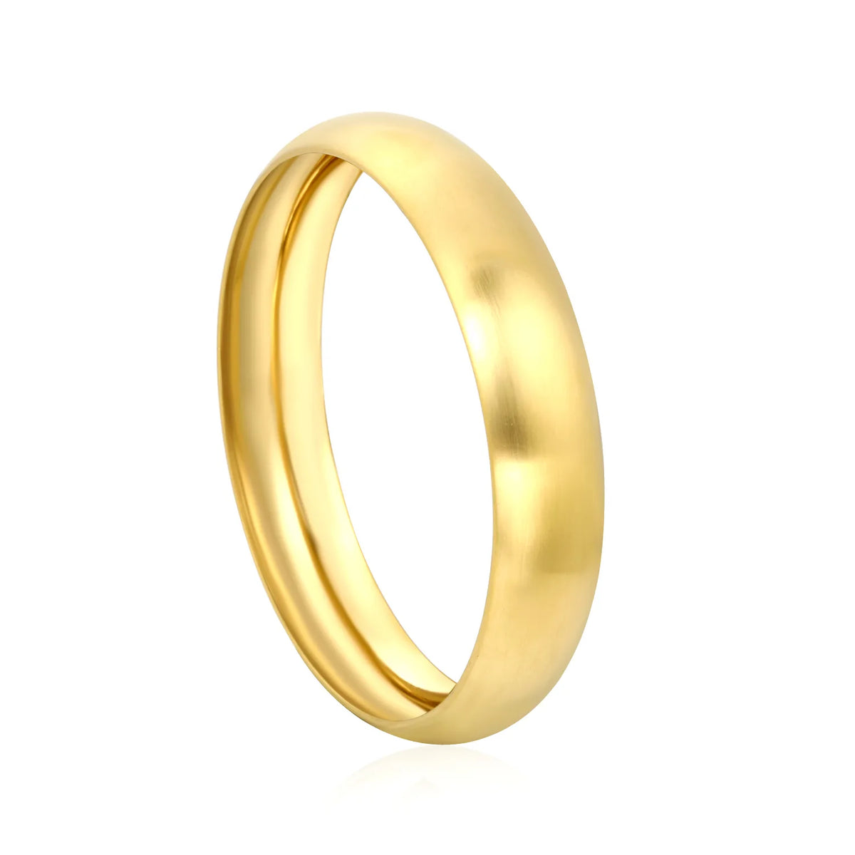 Smooth Matte Gold Stainless Steel Bangle | 25/30mm Width | 18K Gold Plated Wrist Cuff | WholesaleMOQ 12
