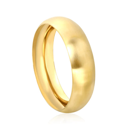 Smooth Matte Gold Stainless Steel Bangle | 25/30mm Width | 18K Gold Plated Wrist Cuff | WholesaleMOQ 12
