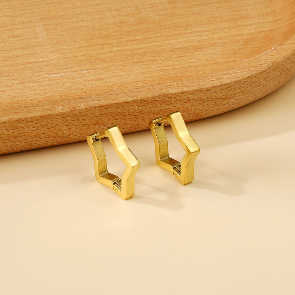 Star earrings 2.8*18*17.7mm
