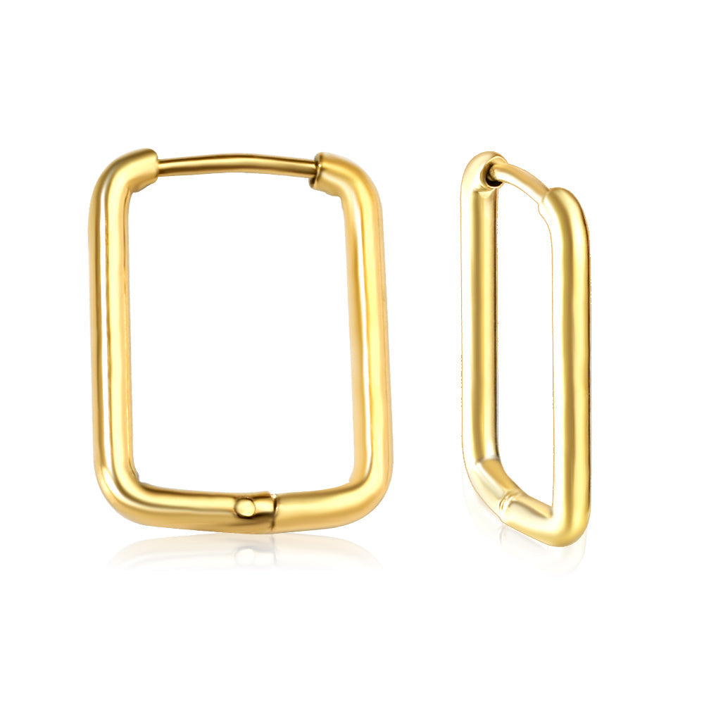 Rectangular Ear Clips Rectangular ear buckle – Asonsteel