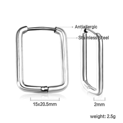 Rectangular ear buckle