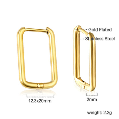 Rectangular ear buckle