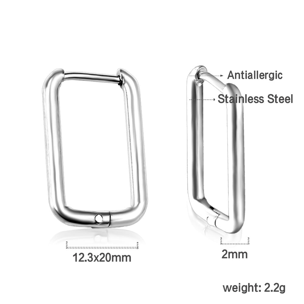 Rectangular ear buckle