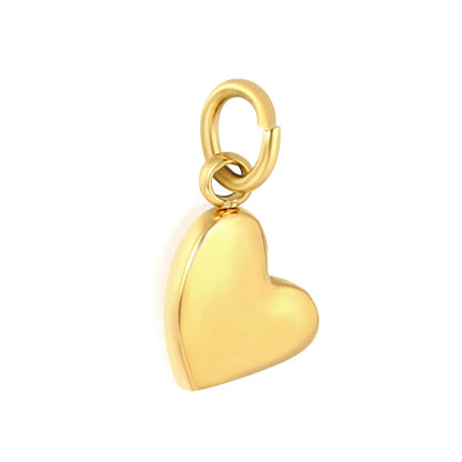 Classic Puffy Heart Pendant | 18K Gold Plated Stainless Steel Charm