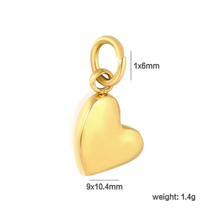 Classic Puffy Heart Pendant | 18K Gold Plated Stainless Steel Charm