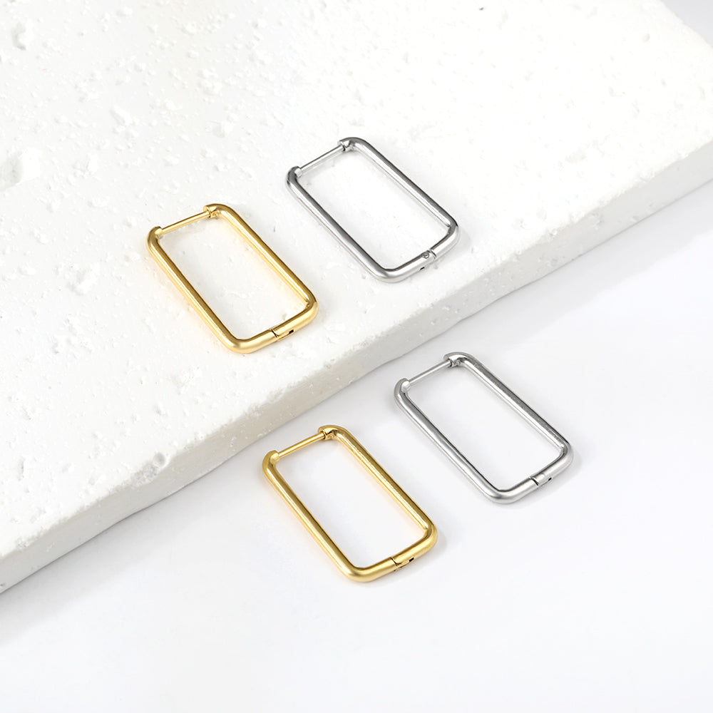 Rectangular ear buckle