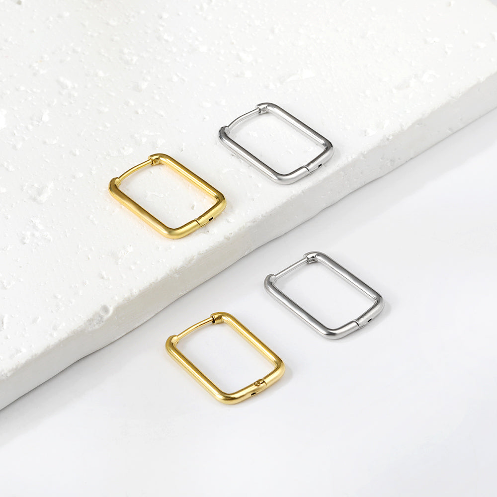 Rectangular ear buckle