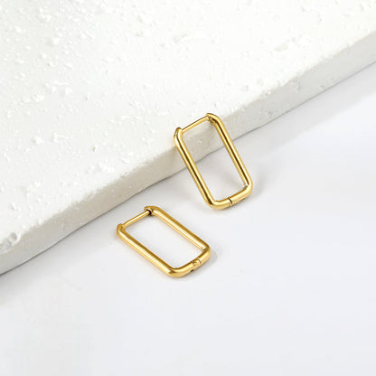 Rectangular ear buckle