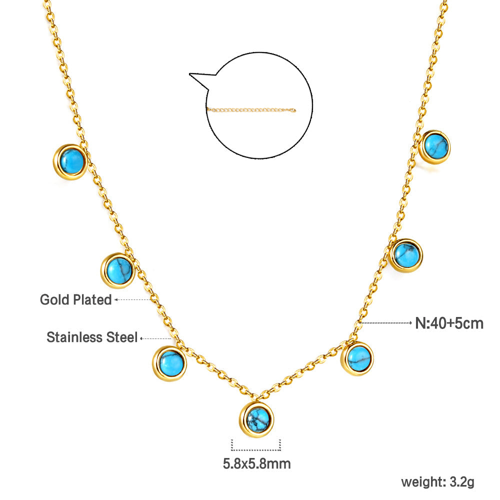 7 Half White Pearls Pendant Necklace 40+5cm