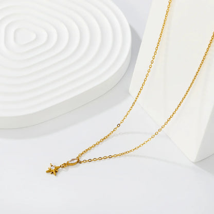 Celestial North Star Marquise CZ Rolo Chain Necklace | | 18K Gold Plated | MOQ 12