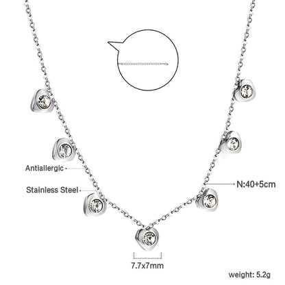 4 CZ necklaces in different colors