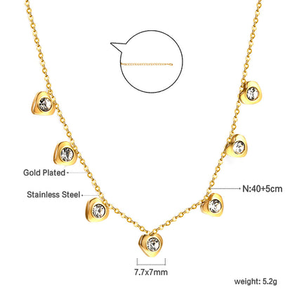 4 CZ necklaces in different colors
