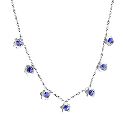 4 CZ necklaces in different colors