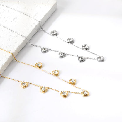 4 CZ necklaces in different colors