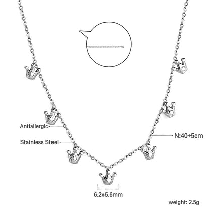 4 Different necklaces shell + cherry + crown + red dragonfly