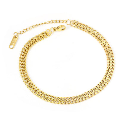Wholesale Double Spell Matching Chain Bracelet 19+5cm Golden