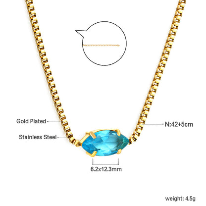 2024 New year 12 different colors diamond pendant necklace 42+5cm