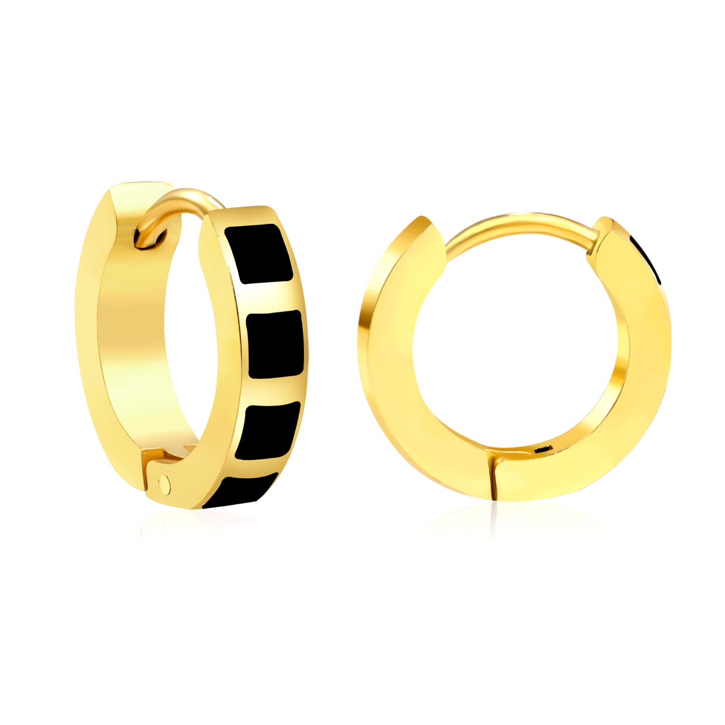 2.9*13.4mm 18K Gold Plated Colorful Enamel Hoop Earring Hypoallergenic Wholesale Earrings