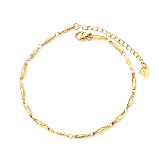 2.4*11mm long dumpling accessories anklet 22+6cm
