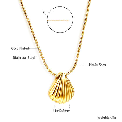2024 New Year Shell Pendant Necklace 40+5cm