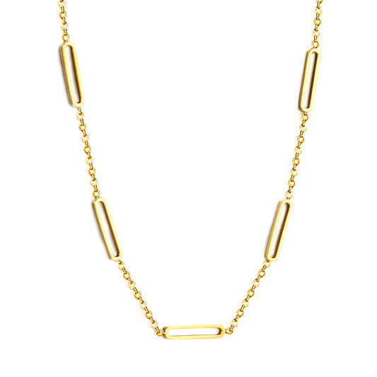2024 New Year's Day 5 oblong pendant necklace 45+5cm