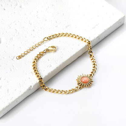Spring Hot Red Zircon Sun Accessory Bracelet 17+3cm