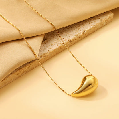 20mm & 25mm Water Drop Oval Pendant Necklace 40+5cm
