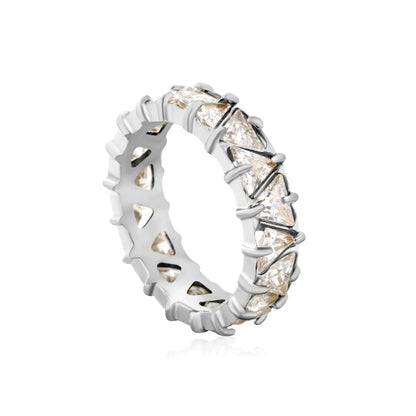 Triangle CZ Eternity Band Ring | Size 8 | Stackable Ring Wholesale MOQ 12