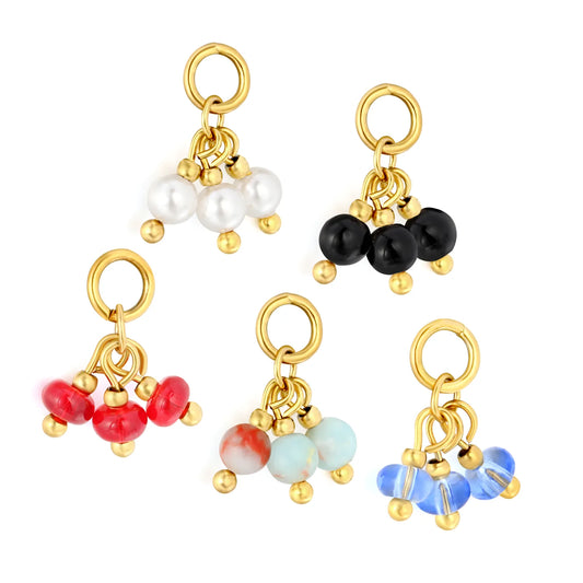 Beaded Cluster Charm Accessory Multi Colors Tassel Bead Pendant for Jewelry Making