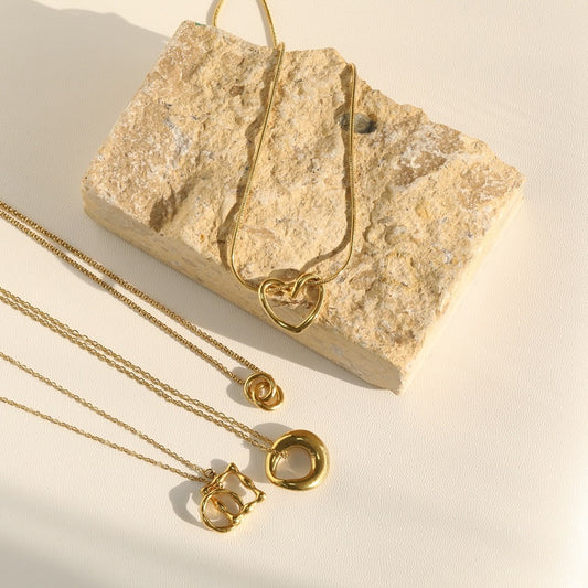 18K Gold Plated Women Stainless Steel Jewelry Necklace