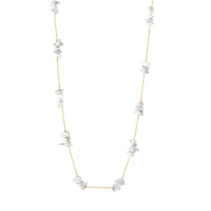 White/blue turquoise/purple/pink crystal/mixed color accessories 0.3 elongated chain *40+5cm+6mm round plate necklace gold color