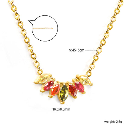 16.5*8.5mm size diamond with white zirconium/gradual blue zirconium+white zirconium/mixed color zirconium pendant necklace 0.35 cross 45+5cm+6mm round plaque gold color