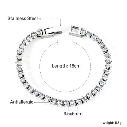 Wholesale 2025 New Year Oval 6 Colors Clasp Bracelet 17cm