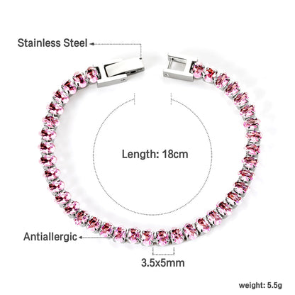 Wholesale 2025 New Year Oval 6 Colors Clasp Bracelet 17cm