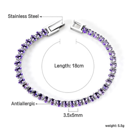 Wholesale 2025 New Year Oval 6 Colors Clasp Bracelet 17cm