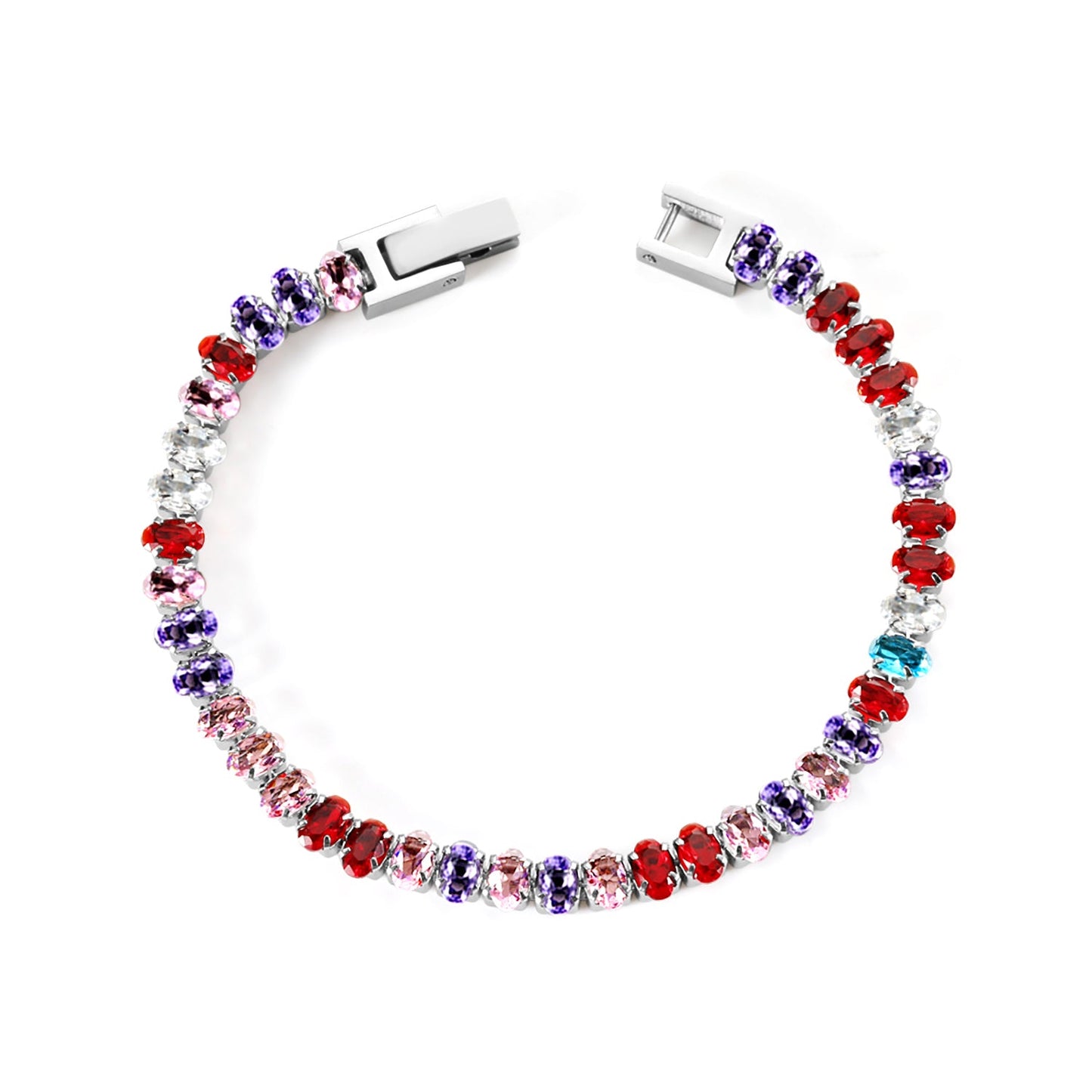 Wholesale 2025 New Year Oval 6 Colors Clasp Bracelet 17cm