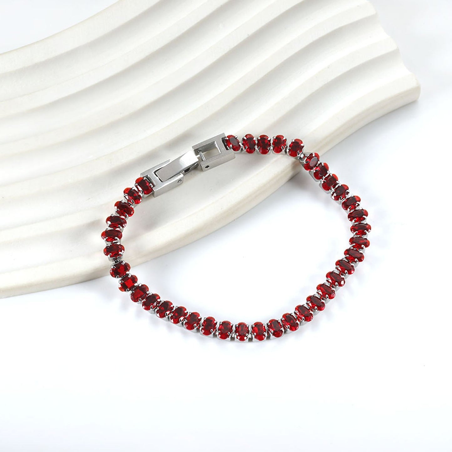 Wholesale 2025 New Year Oval 6 Colors Clasp Bracelet 17cm