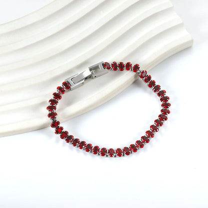 Wholesale 2025 New Year Oval 6 Colors Clasp Bracelet 17cm