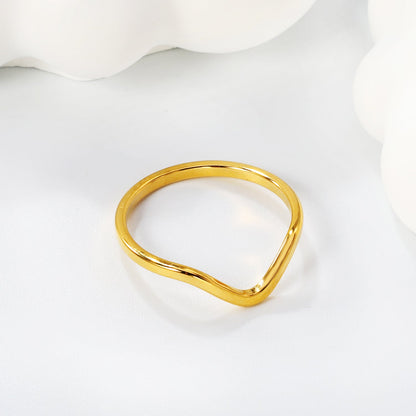 New cutting curved pointed shaped stainless steel ring