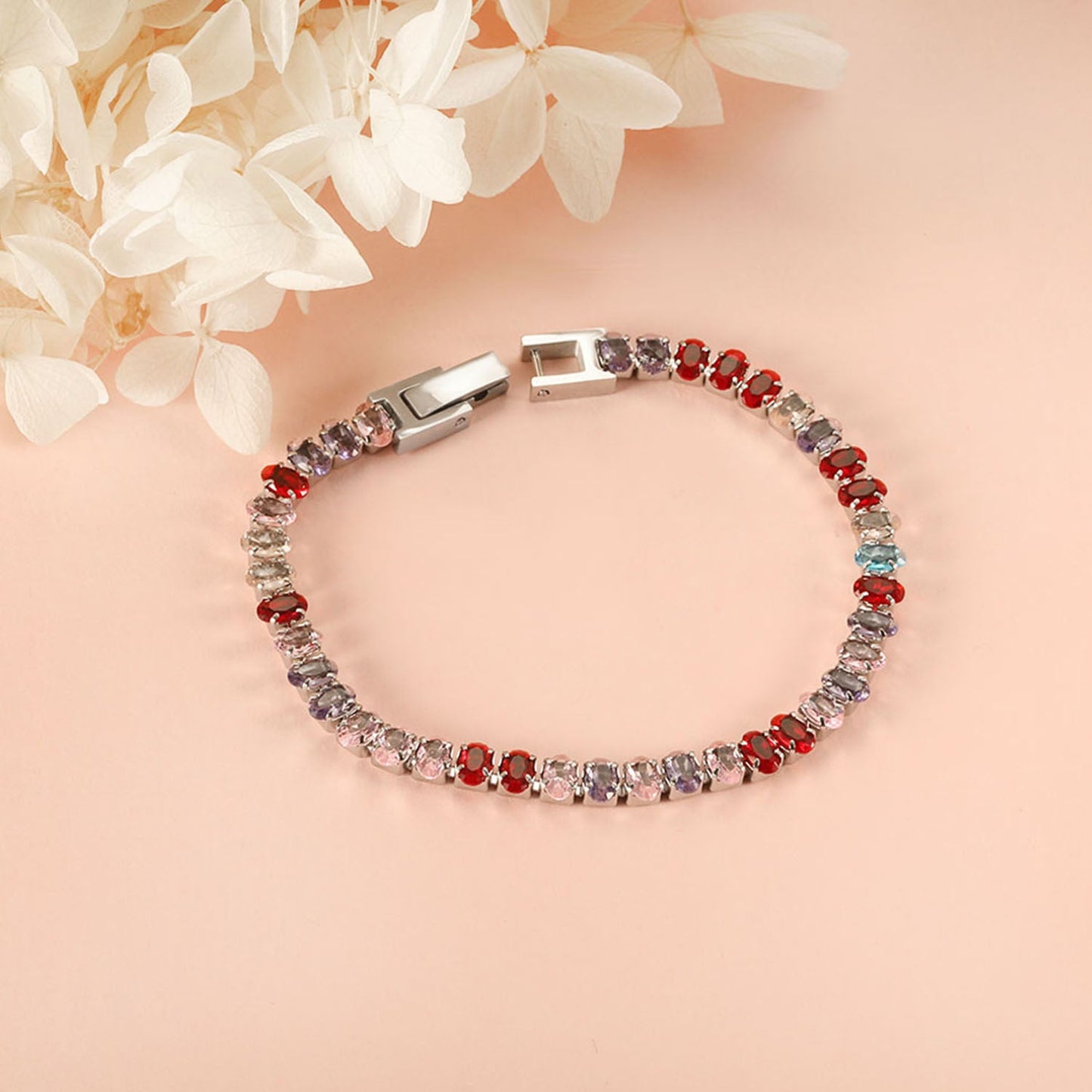Wholesale 2025 New Year Oval 6 Colors Clasp Bracelet 17cm