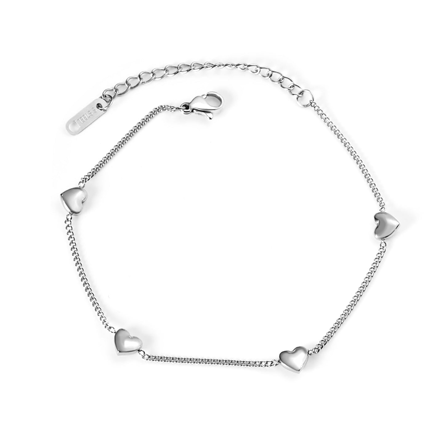 Wholesale 4 Peach Heart Accessory Bracelet 18+5cm