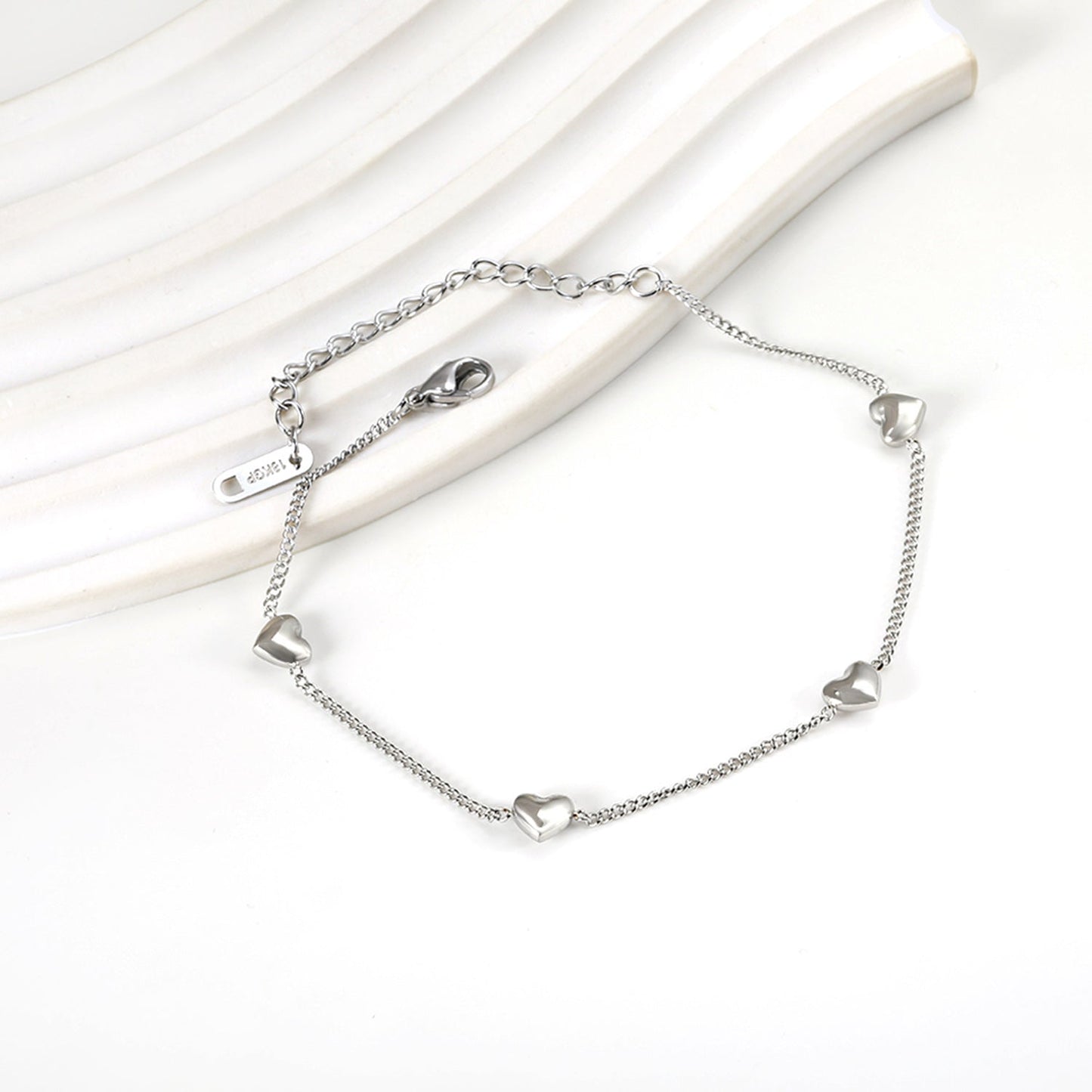 Wholesale 4 Peach Heart Accessory Bracelet 18+5cm
