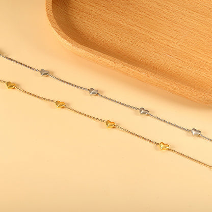 Wholesale 4 Peach Heart Accessory Bracelet 18+5cm