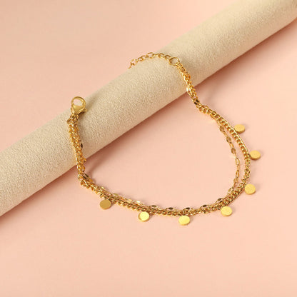 2024 New Year's 7 round accessories + matching chain double hand chain 18+5cm