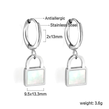2024 New Year's Fashion Locking White Shell Earrings