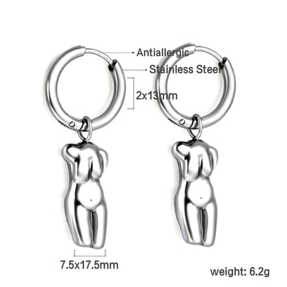 Circle with Garment Model Earrings