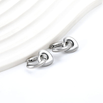 New 3x16mm Circle With Heart Shaped Accessories Earrings